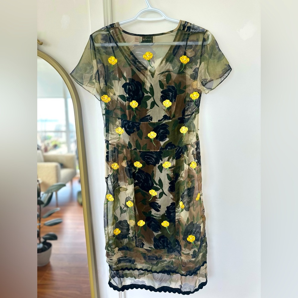 Coach Sheer Dress with  Bow - Size 0